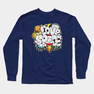 Love the space doodle Long Sleeve T-Shirt